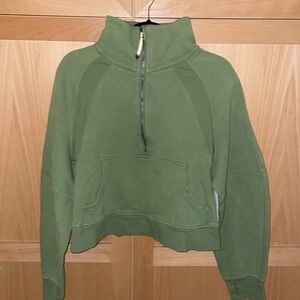 Lululemon scuba funnel neck (green foliage)